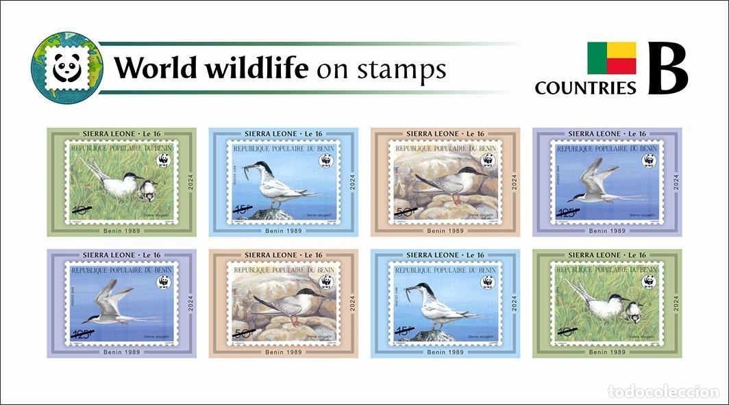 Sellos: Sierra Leona 2024 Mi. 18922-18925 hoja de 8 sin perforar fauna del mundo