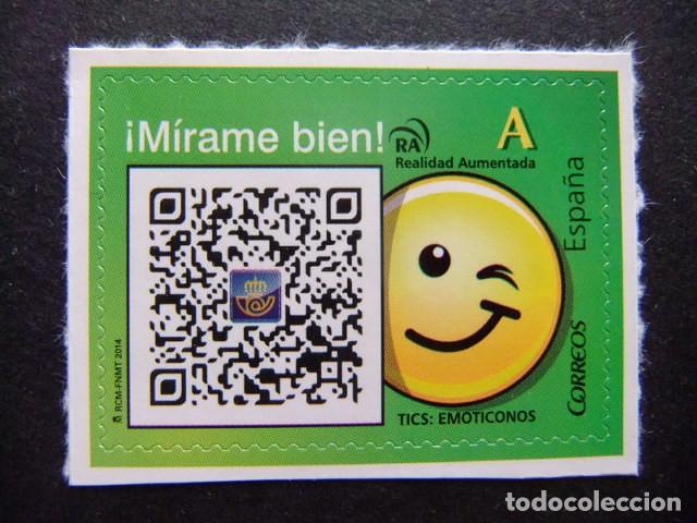 Sellos: NUT ESPA&Ntilde;A ESPAGNE 2014 / TECNOLOGIAS de la COMUNICACION EMOTICONOS / EDIFIL 4875 MNH