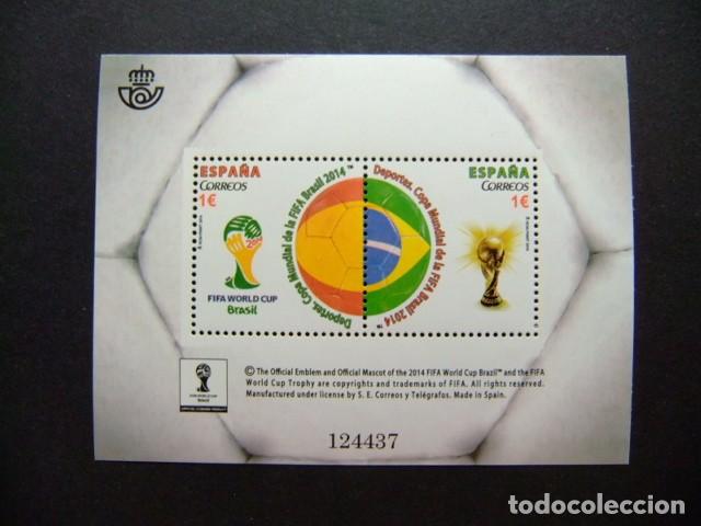 Timbres: NUT ESPA&Ntilde;A ESPAGNE 2014 / DEPORTES COPA MUNDIAL de la FIFA BRASIL / EDIFIL 4890 MNH