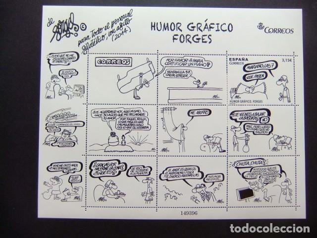 Selos: NUT ESPA&Ntilde;A ESPAGNE 2014 / HUMOR GRAFICO de FORGES - EDIFIL 4912 MNH Mini Hoja