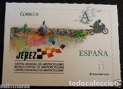Selos: 2016 JEREZ MOTORCYCLING WORLD CAPITAL MOTOCICLISMO MOTOS EDIFIL 5046 ** MNH SPAIN STAMPS TC20074