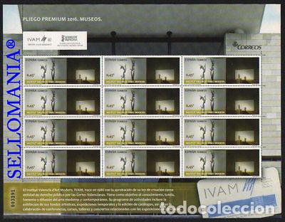 Sellos: 2016 MUSEO INSTITUTO VALENCIANO ARTE MODERNO IVAM MUSEUM PLIEGO PREMIUM EDIFIL 5036 ** MNH TC20400
