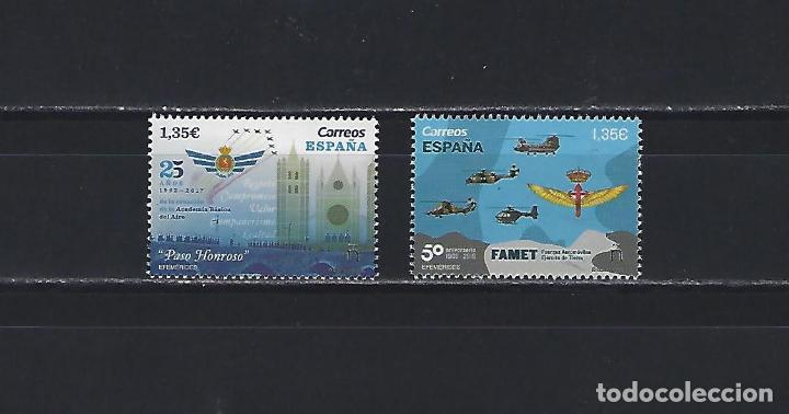 Briefmarken: 5239/40 25 ANIVER. ACADEMIA EJERCITO AIRE Y 50 ANIVER. FUERZAS AEROMOVILES EJERCITO TIERRA 2018 NUEV