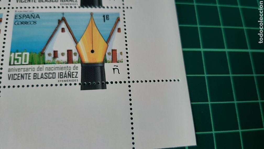 Sellos: EDIFIL 5122 NUEVA O USADA SOLICITA EFEM&Eacute;RIDES VICENTE BLASCO IB&Aacute;&Ntilde;EZ LITERATURA PLUMA BARRACA 2017