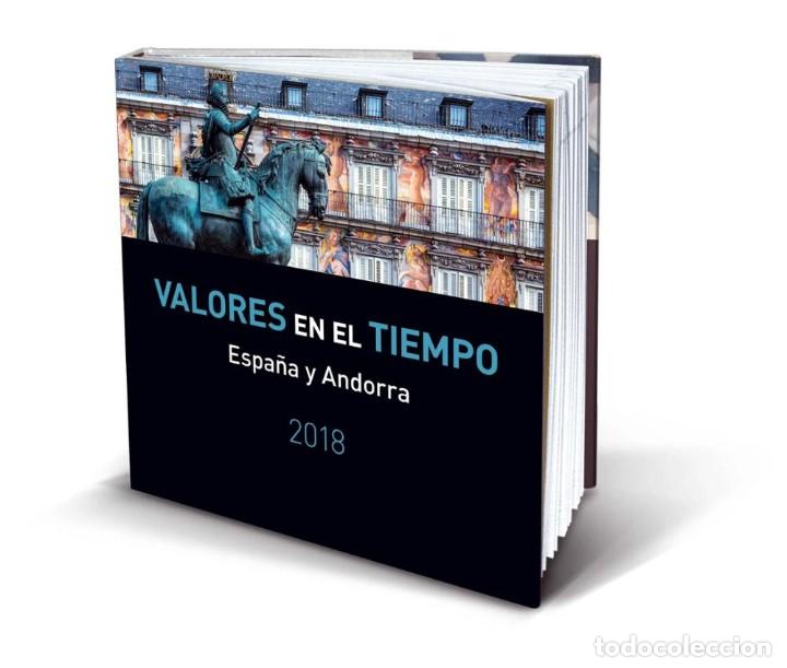 CORREOS 2018 VALORES EN EL TIEMPO CON SELLOS ESPAÑA Y ANDORRA. CON LAMINA NUMERADA GLORIA FUERTES (Sellos - España - Felipe VI)