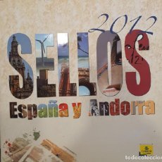 Sellos: AÑO 2012. ESPAÑA Y ANDORRA. LIBRO OFICIAL DE CORREOS CON TODOS LOS SELLOS DE ESPAÑA Y ANDORRA.. Lote 347733103