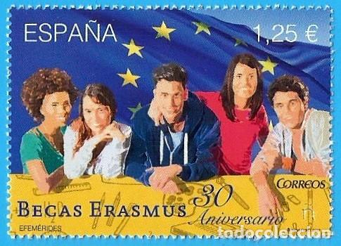 Sellos: ESPA&Ntilde;A. 2017. BECAS ERASMUS - Foto 1