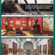 Sellos: ESPAÑA. 2019. MUSEOS. SOROLLA. BELLAS ARTES DE BILBAO. EL PRADO. Lote 363036935