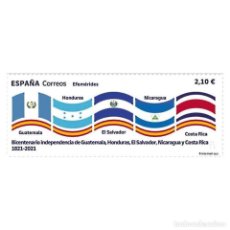 Sellos: C1473/ ESPAÑA 2022. INDEPENDENCIA DE AMÉRICA CENTRAL (MNH). Lote 363501560