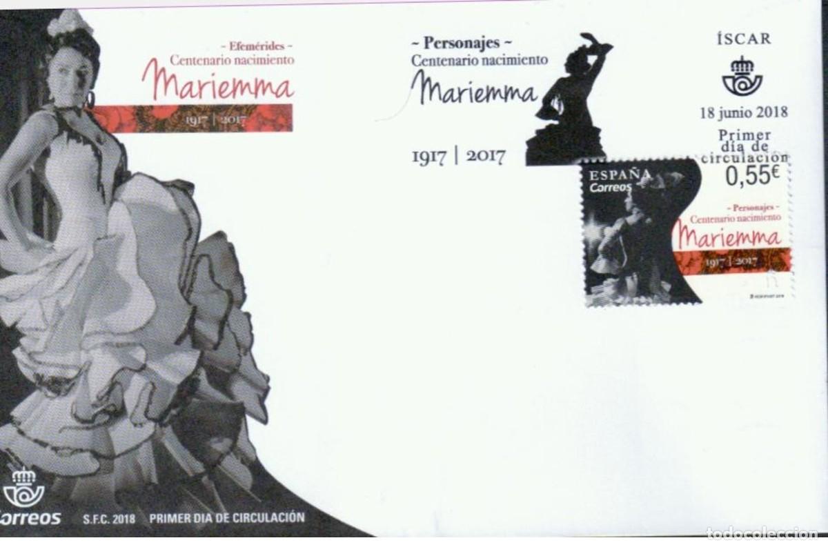 Sellos: Spain 2018 - FDC Mariemma - Foto 1