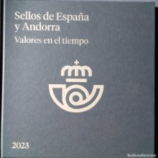 Sellos: 2023-AÑO COMPLETO DE ESPAÑA Y ANDORRA EN LIBRO-ÁLBUM DEL SERVICIO FILATÉLICO DE CORREOS SIN SELLOS