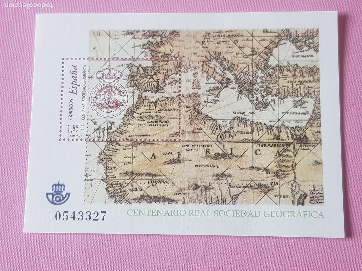 Briefmarken: 2003 centenario de la real sociedad geografia