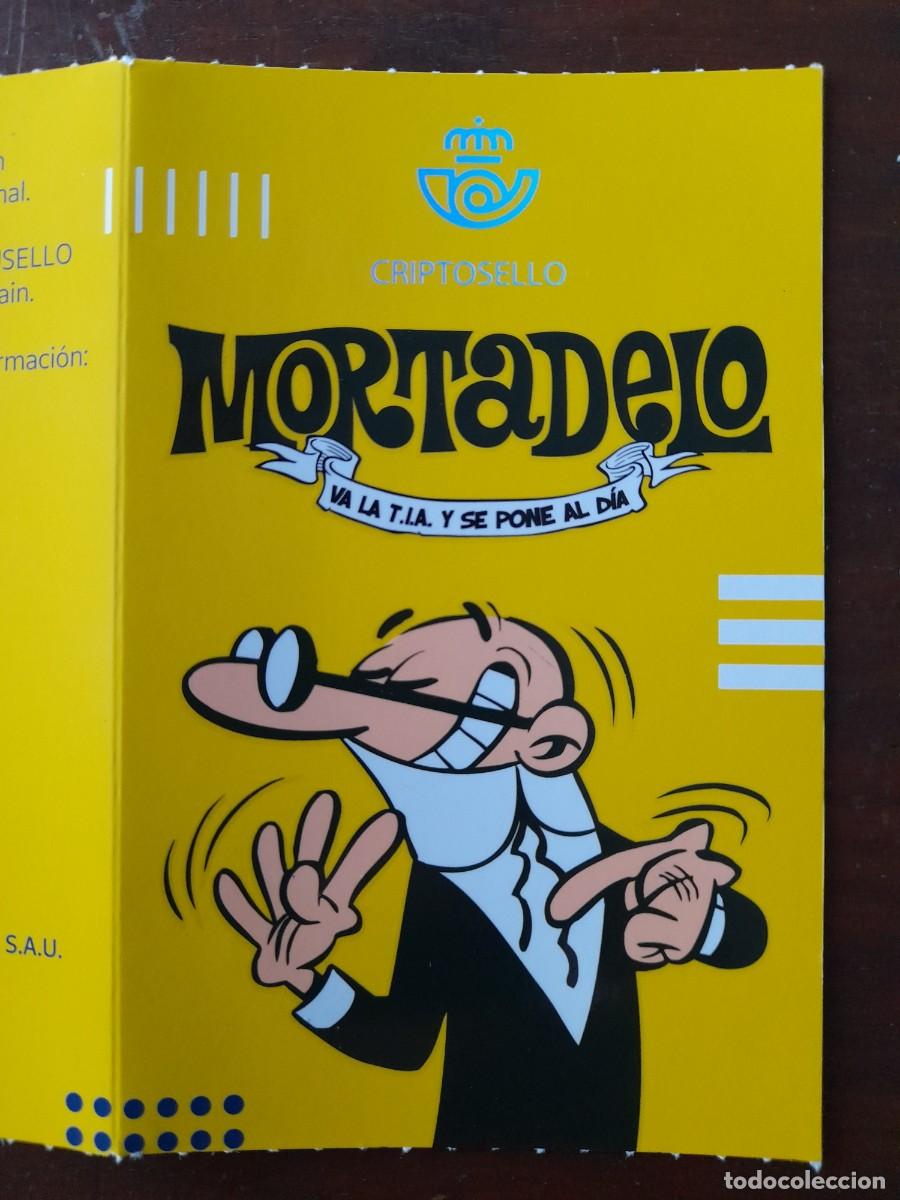 Sellos: Criptosello en carpeta homenaje a Mortadelo, edici&oacute;n especial criptosello con c&oacute;digo de visualizado - Foto 4