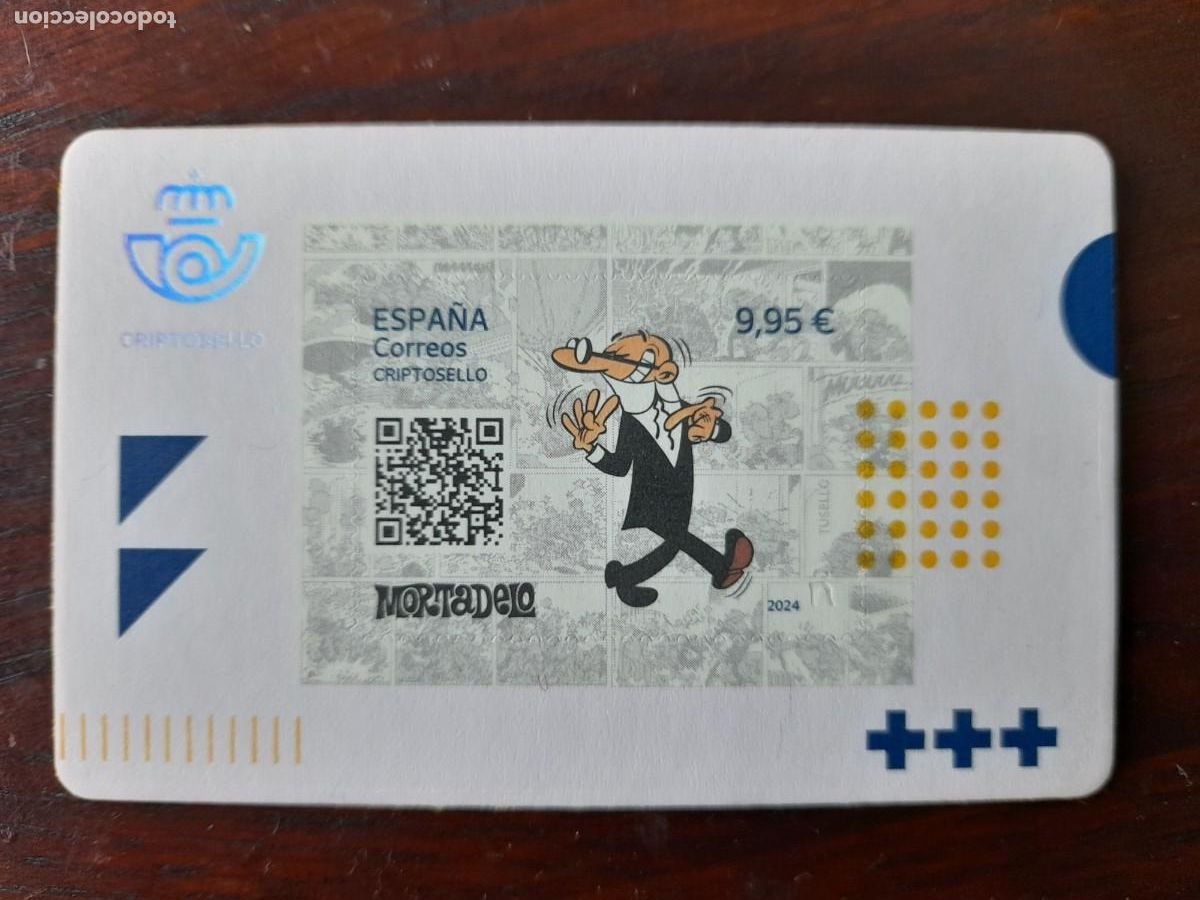 Sellos: Criptosello en carpeta homenaje a Mortadelo, edici&oacute;n especial criptosello con c&oacute;digo de visualizado - Foto 3