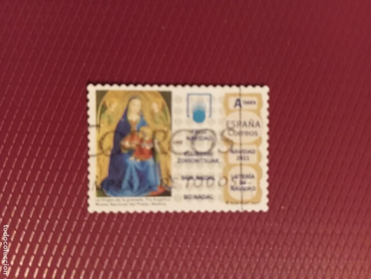 Selos: 1 SELLO USADO DE ESPA&Ntilde;A ** NAVIDAD TARIFA A ** 2021