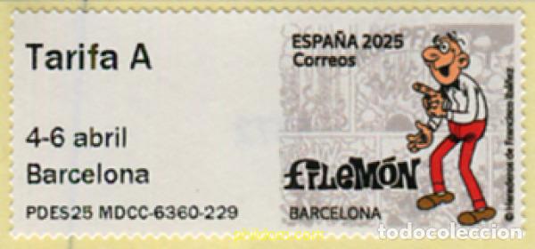Stamps: 777277 MNH ESPA&Ntilde;A 2025 ETIQUETA ATM. FILEM&oacute;N. 43 FERIA COMIC BARCELONA.