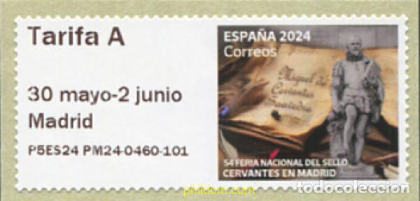 Sellos: 756655 MNH ESPA&Ntilde;A 2024 54 FERIA NACIONAL DEL SELLO. CERVANTES EN MADRID.