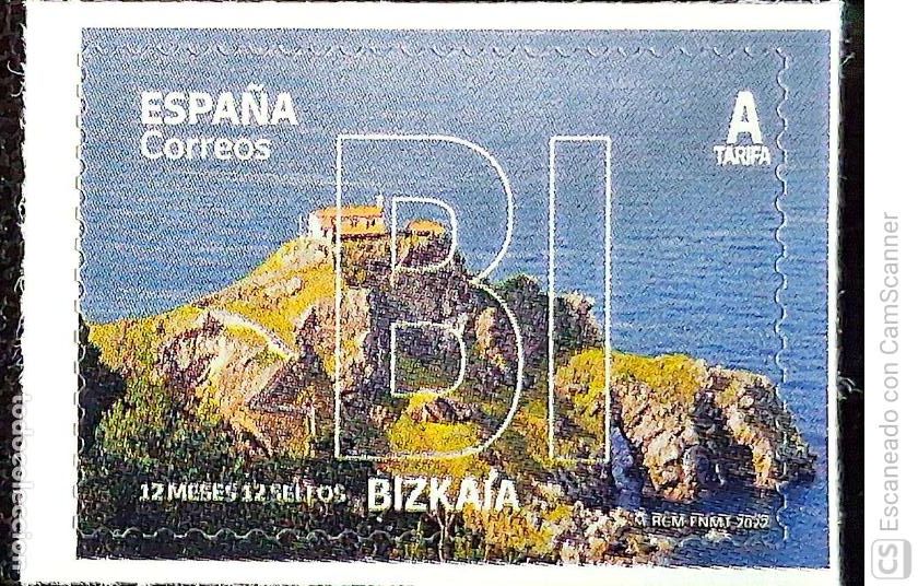 Sellos: Espa&ntilde;a. 5542 Bizkaia: Vista de San Juan de Gaztekugatxe. 2022. Sellos nuevos y numeraci&oacute;n Edifil.