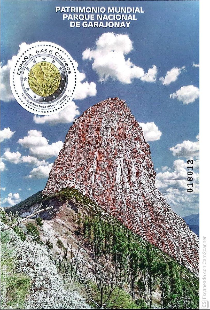 Sellos: Espa&ntilde;a. 5555 HB Patrimonio Mundial: Parque Nacional de Garajonay (Isla de la Gomera). 2022. Sellos