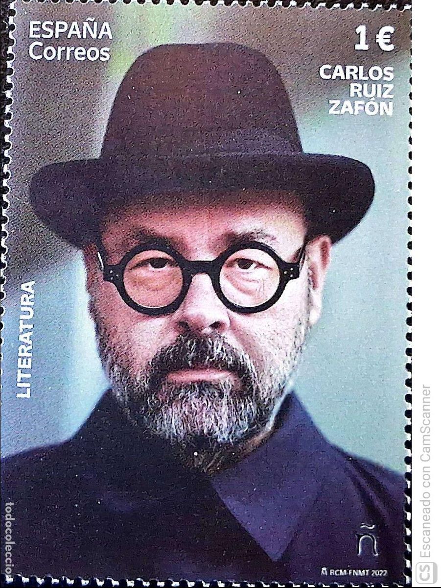 Sellos: Espa&ntilde;a. 5566 Literatura: Carlos Ruiz Zaf&oacute;n. 2022. Sellos nuevos y numeraci&oacute;n Edifil.