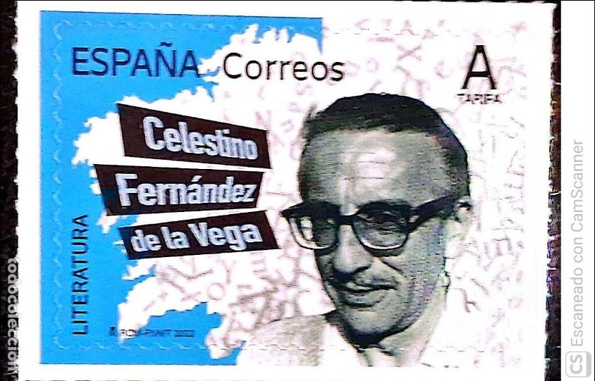 Sellos: Espa&ntilde;a. 5580 Literatura: Celestino Fern&aacute;ndez de la Vega. 2022. Sellos nuevos y numeraci&oacute;n Edifil.