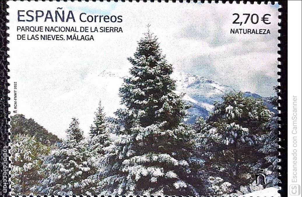Sellos: Espa&ntilde;a. 5587 Naturaleza. Parque Nacional de la Sierra de las Nieves. M&aacute;laga. 2022. Sellos nuevos y n