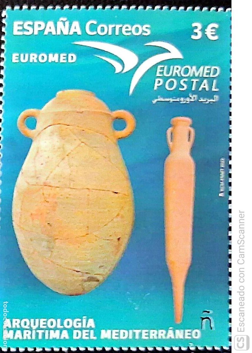 Sellos: Espa&ntilde;a. 5592 Euromed. Arqueolog&iacute;a Mar&iacute;tima del Mediterraneo. 2022. Sellos nuevos y numeraci&oacute;n Edifil