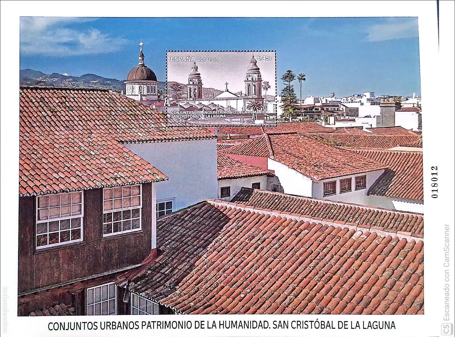 Sellos: Espa&ntilde;a. 5615 HB Conjuntos urbanos patrimonio de la humanidad. San Crist&oacute;bal de la Laguna. 2022. Sel