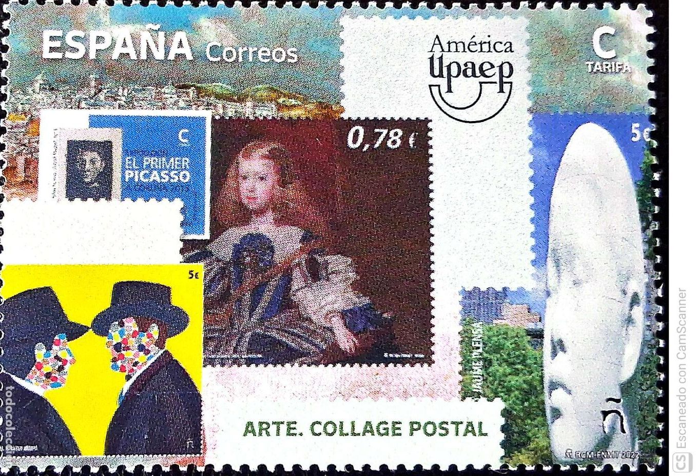 Sellos: Espa&ntilde;a. 5611 Am&eacute;rica UPAEP 2021. Arte. Collage Postal. 2022. Sellos nuevos y numeraci&oacute;n Edifil.