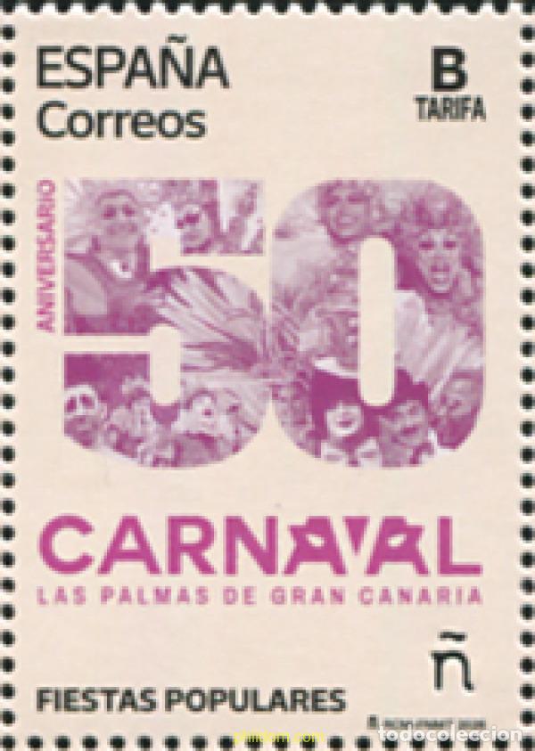Sellos: 777307 MNH ESPA&Ntilde;A 2026 FIESTAS POPULARES. EL CARNAVAL DE LAS PALMAS DE GRAN CANARIA 50 A&ntilde;OS.
