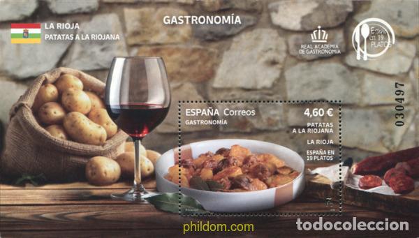 Sellos: 781289 MNH ESPA&Ntilde;A 2026 GASTRONOM&iacute;A: ESPA&ntilde;A EN 19 PLATOS. LA RIOJA. PATATAS A LA RIOJANA.