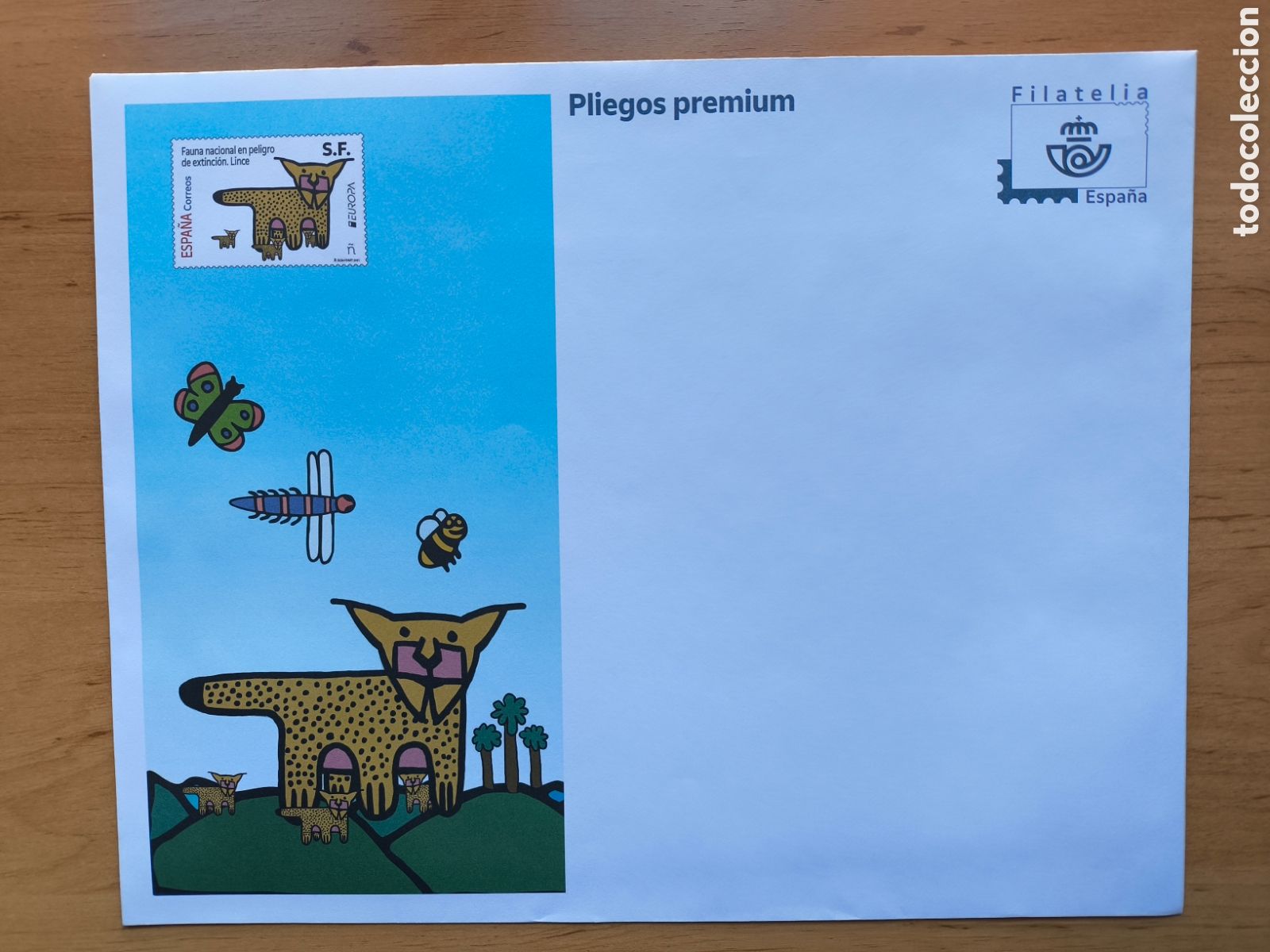 Sellos: Sobre Entero postal del servicio filat&eacute;lico con sello europa