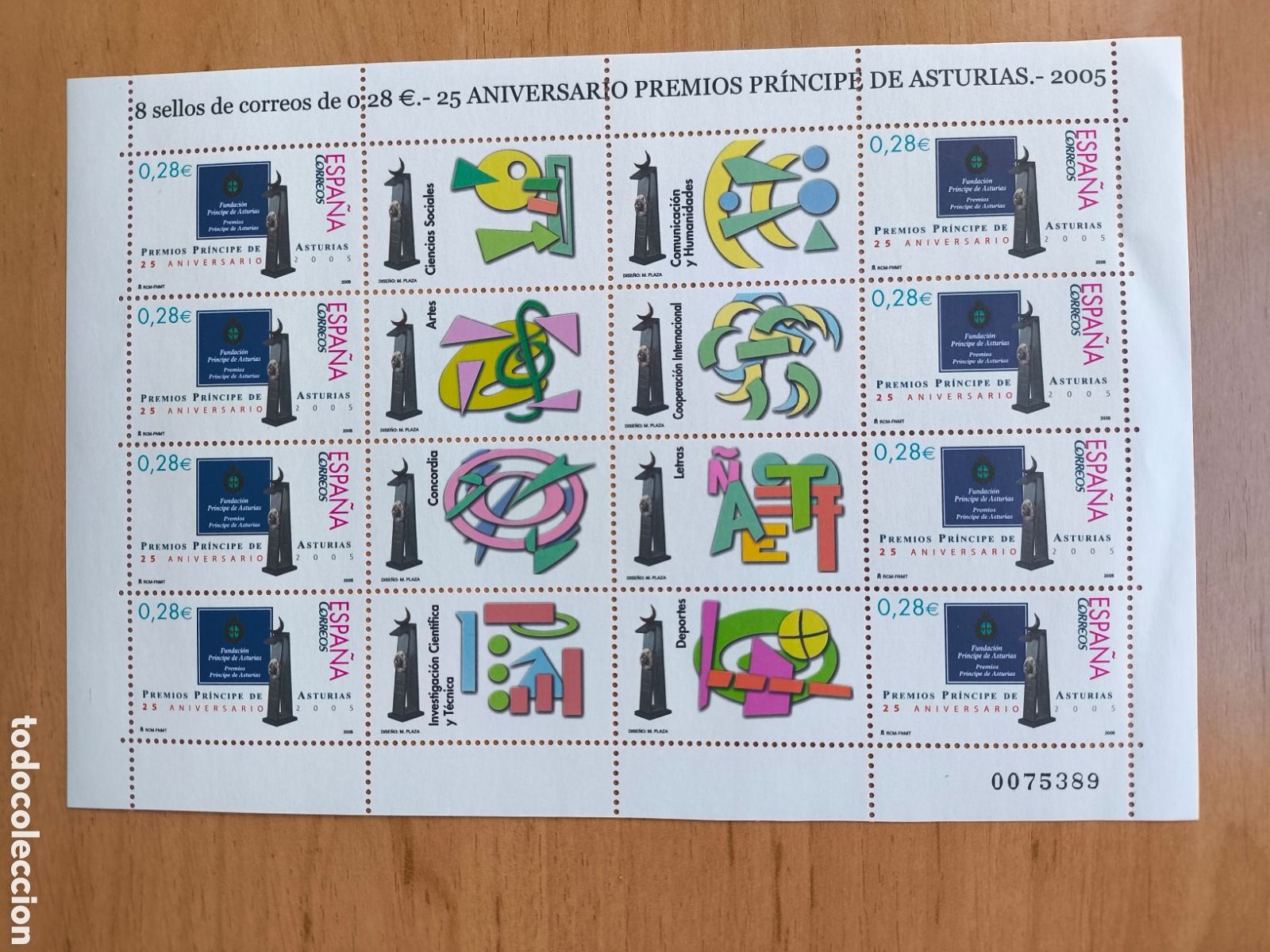 Sellos: Minipliego pr&iacute;ncipe de Asturias 25 Anv