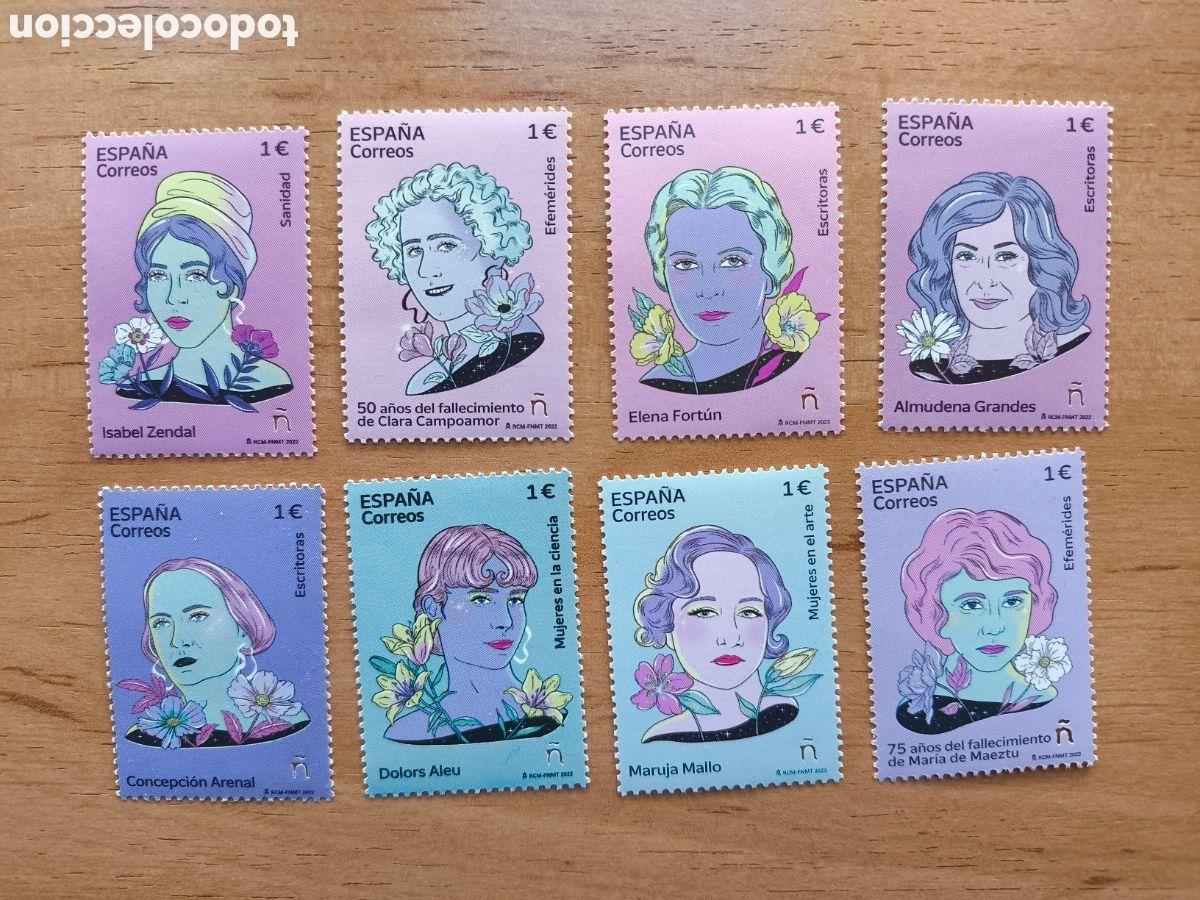Sellos: 8 sellos mujeres ilustres