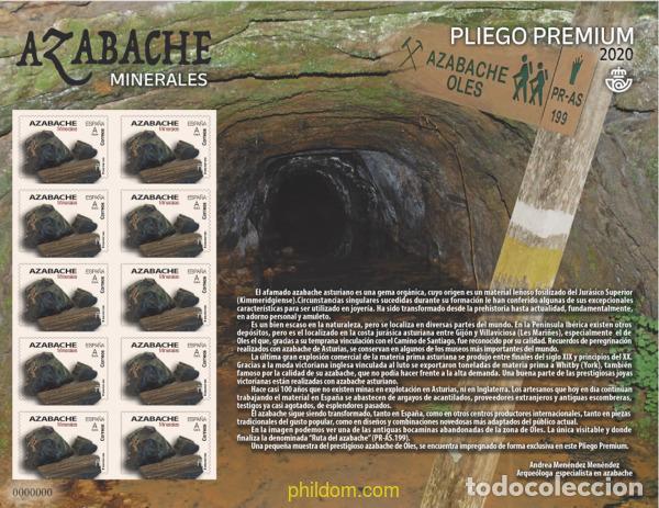 Sellos: 627637 MNH ESPA&Ntilde;A 2020 MINERALES. AZABACHE