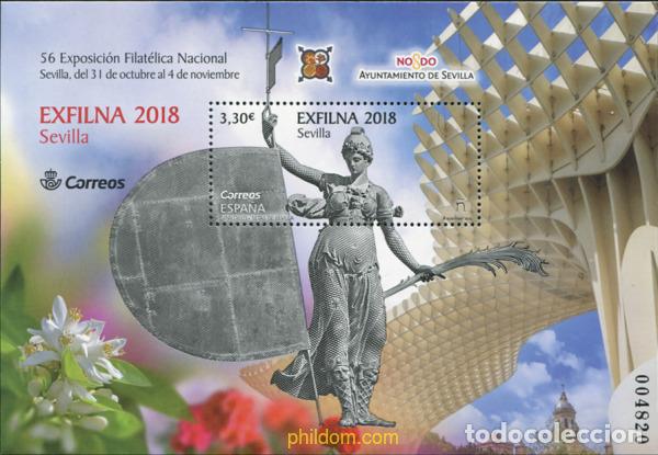 Sellos: 593407 MNH ESPA&Ntilde;A 2018 56 EXPOSICION FILATELICA NACONAL - EXFILNA-2018 SEVILLA