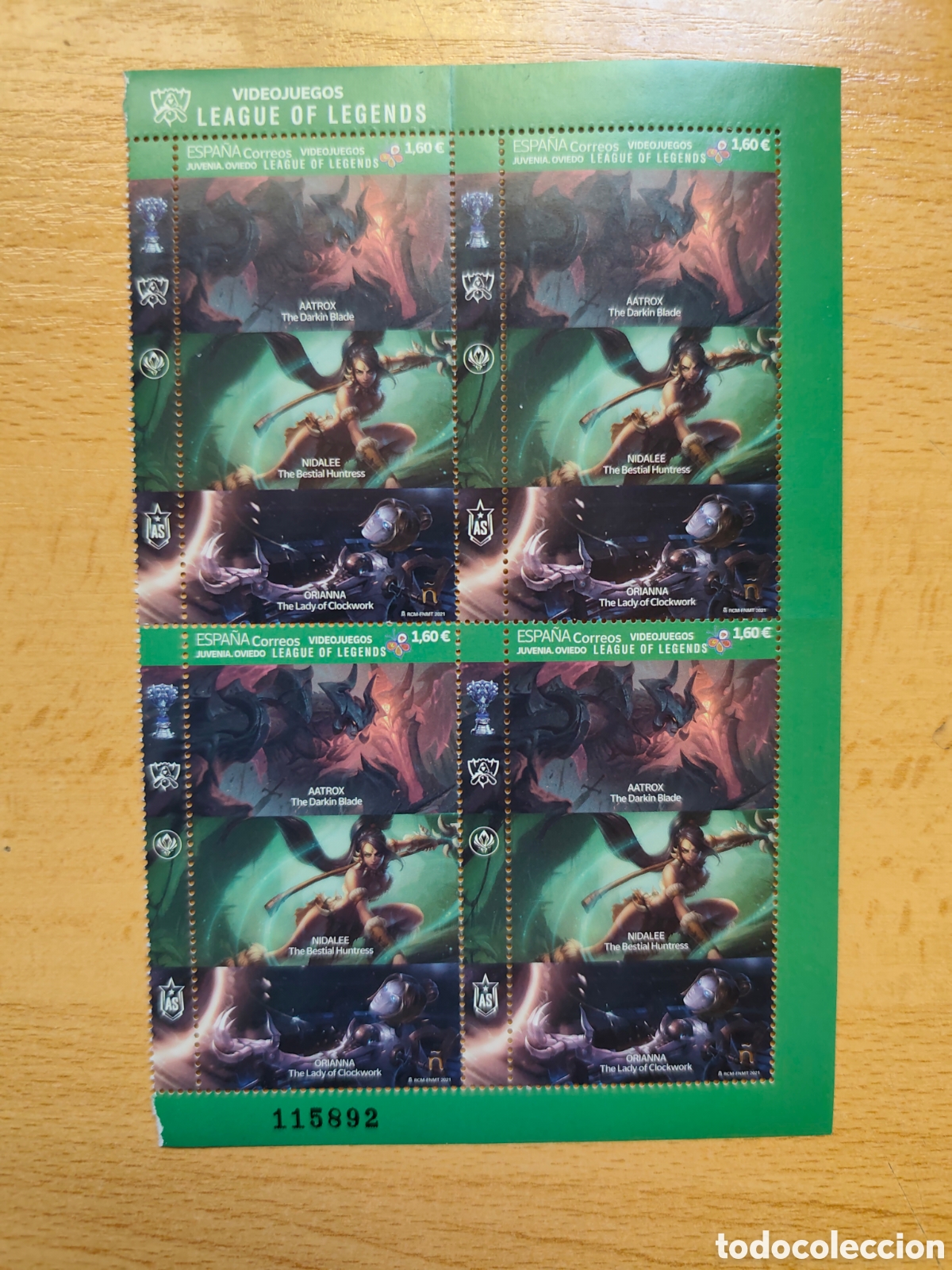 Sellos: 5544 Videojuegos bloque de 4 League of Legends