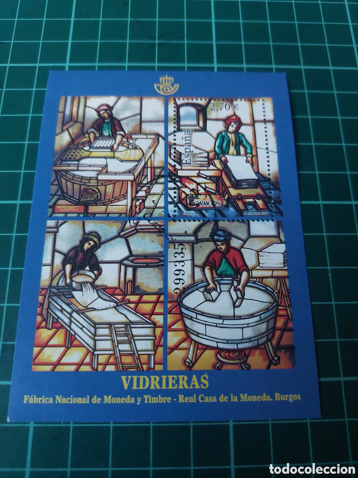 Sellos: USADA LUJO EDIFIL 4491 VIDRIERAS DISE&Ntilde;O OFICIOS ANTIGUOS 2009 ESPA&Ntilde;A
