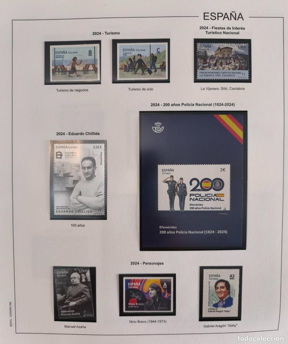Sellos: ESPA&Ntilde;A. A&Ntilde;O 2024. COLECCION COMPLETA DE SELLO, HOJAS BLOQUES Y CARNETS. CAT&Aacute;LOGO 469,50