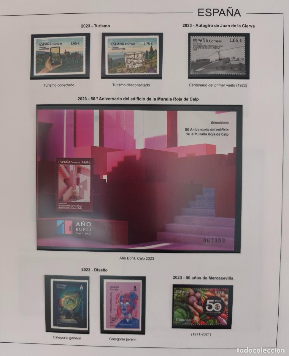 Sellos: ESPA&Ntilde;A. A&Ntilde;O 2023. COLECCION COMPLETA DE SELLOS Y HOJAS BLOQUES Y CARNETS. CAT&Aacute;LOGO 469,50&euro;