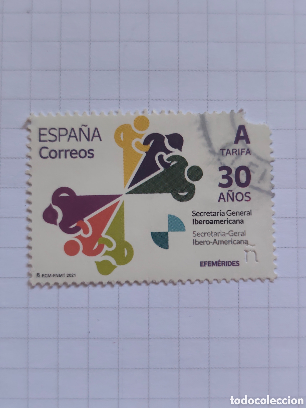Sellos: ESPA&Ntilde;A 5510** - A&Ntilde;O 2021 - 30 A&Ntilde;OS DE CUMBRES IBEROAMERICANAS usado