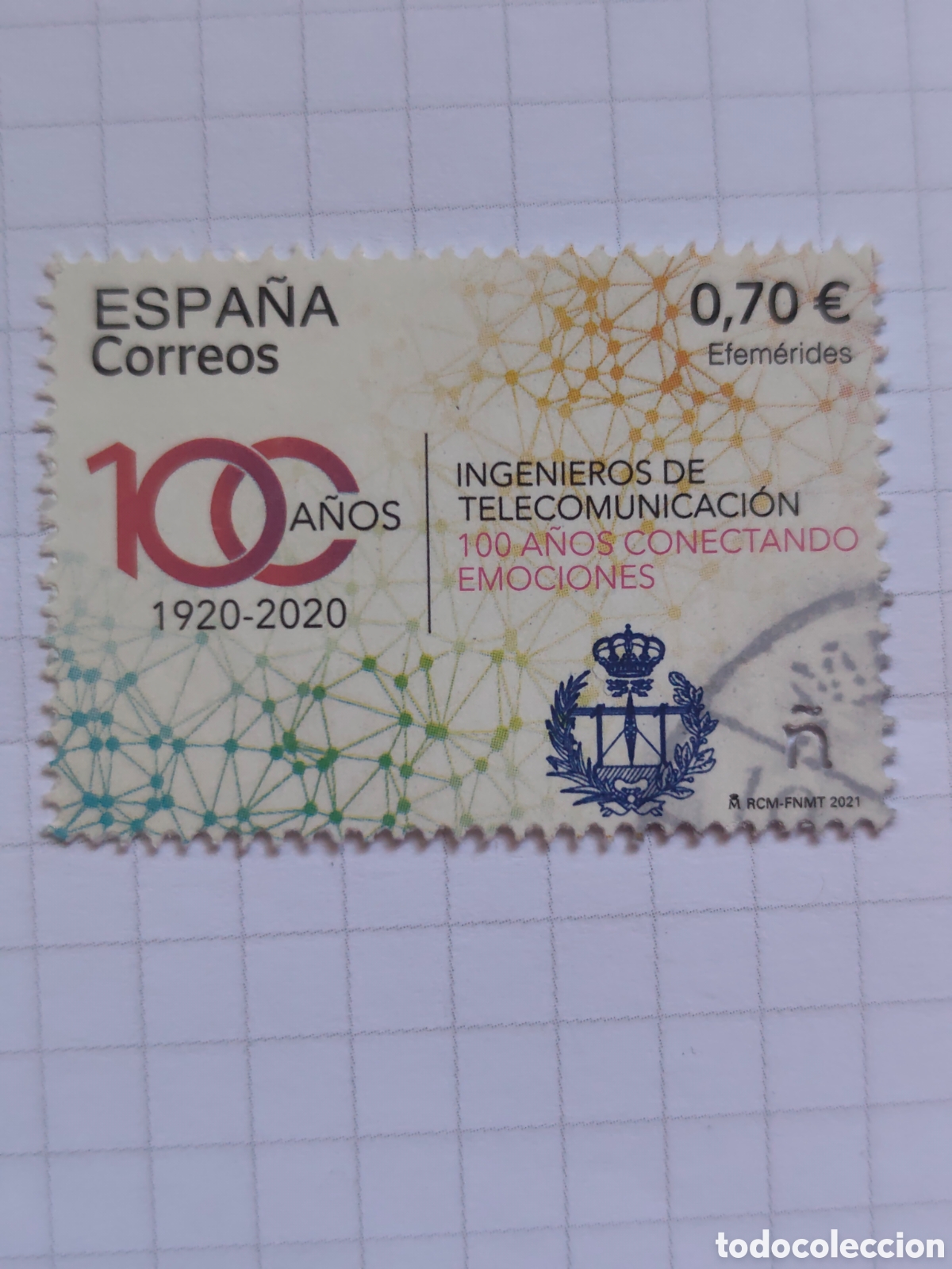 Sellos: ESPA&Ntilde;A 5480 A&ntilde;o 2021 efem&eacute;rides. 100 a&ntilde;o de Ingenieros de telecomunicaciones