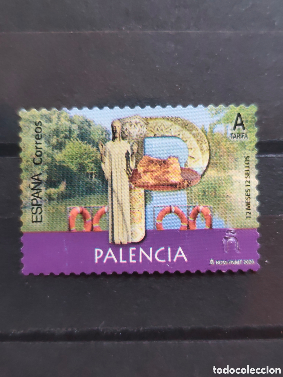 Sellos: ESPA&Ntilde;A 5371 a&ntilde;o 2020 12 meses 12 sellos PALENCIA Usado