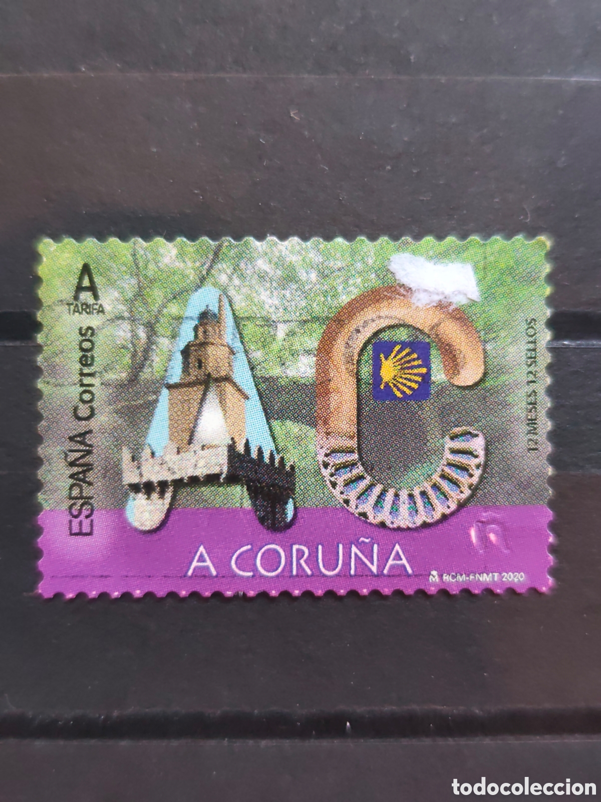 Sellos: ESPA&Ntilde;A 5361 a&ntilde;o 2020 12 meses 12 sellos A CORU&Ntilde;A Usado