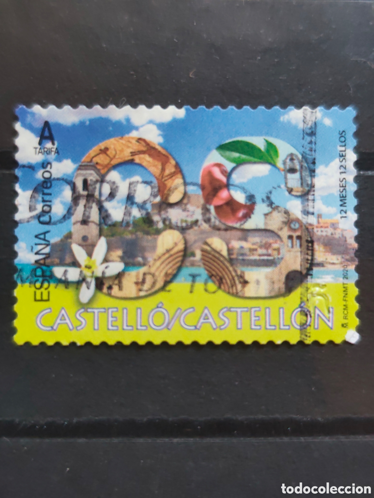 Sellos: ESPA&Ntilde;A 5364 a&ntilde;o 2020 12 meses 12 sellos Castello Usado
