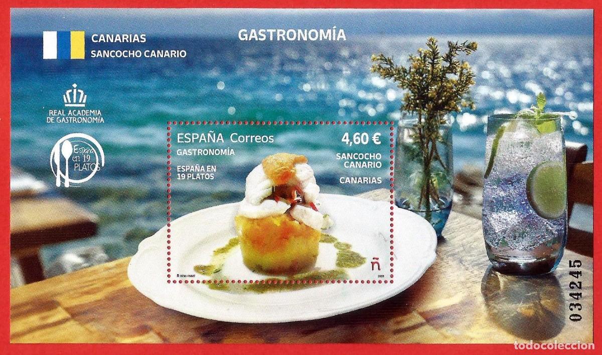 Sellos: Espa&ntilde;a. 2026. Gastronom&iacute;a: Espa&ntilde;a en 19 platos. Canarias. Sancocho canario