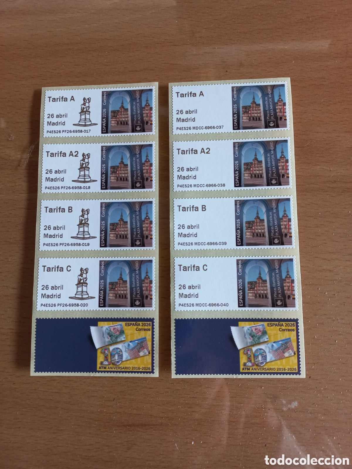 Sellos: ATMS 2 TIRAS 4 TARIFAS PLAZA MAYOR MAS VI&Ntilde;ETA.