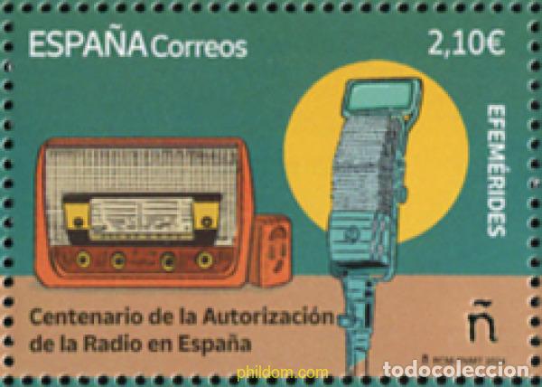 Sellos: 746092 MNH ESPA&Ntilde;A 2024 EFEM&eacute;RIDES. CENTENARIO DE LA AUTORIZACI&oacute;N DE LA RADIO EN ESPA&ntilde;A.