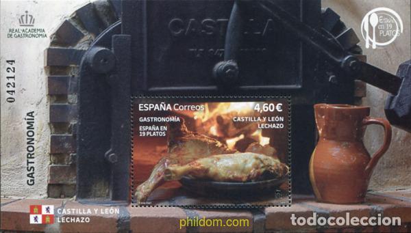 Sellos: 741242 MNH ESPA&Ntilde;A 2024 GASTRONOM&iacute;A: ESPA&ntilde;A EN 19 PLATOS. CASTILLA Y LE&oacute;N. LECHAZO.