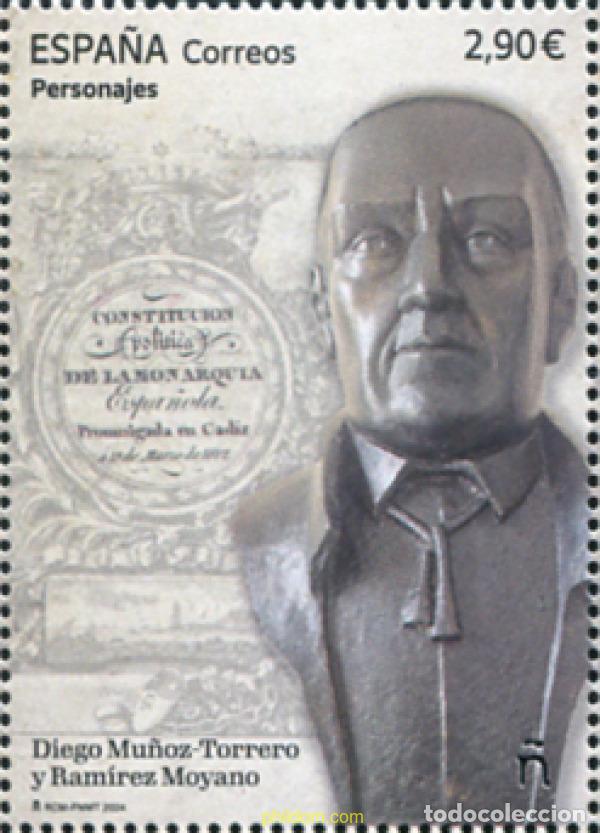 Sellos: 739144 MNH ESPA&Ntilde;A 2024 PERSONAJES. DIEGO MU&ntilde;OZ-TORRERO Y RAM&iacute;REZ MOYANO.